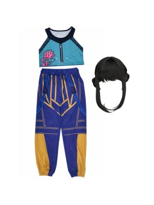 Simil Korean Pop Coreano Performance Hunter Vestito Parrucca Wig Dress DEMON03